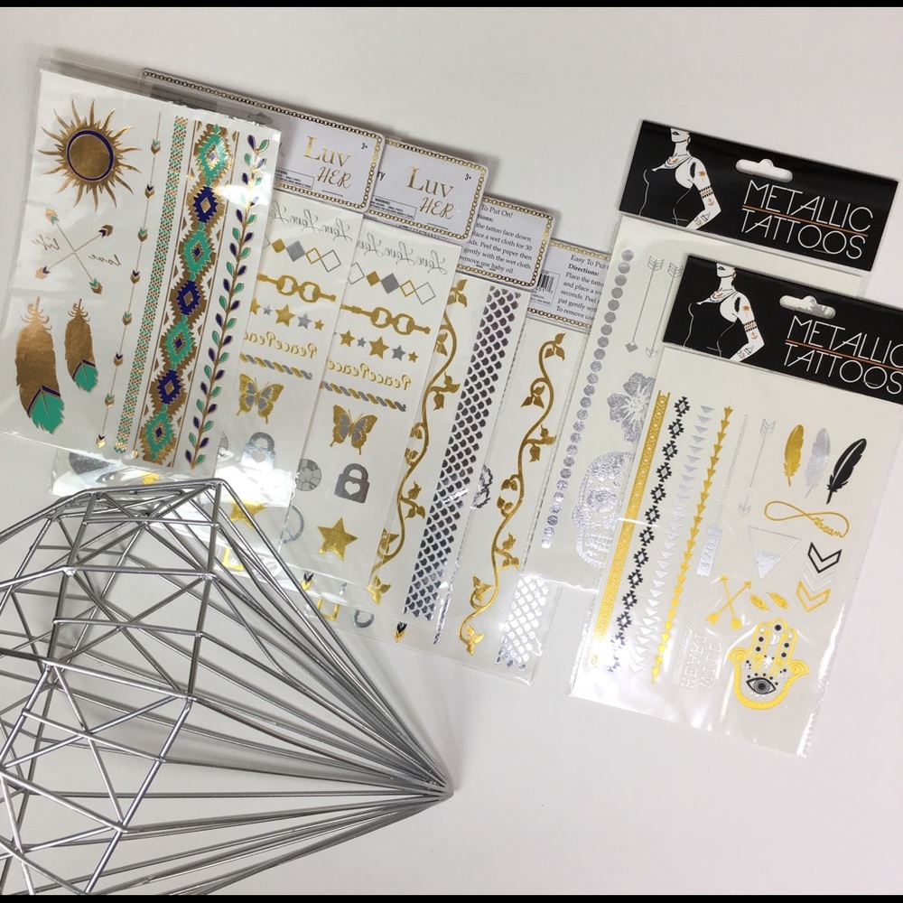 Metallic Tattoo Jewelry Bundle 11 Assorted Sheets